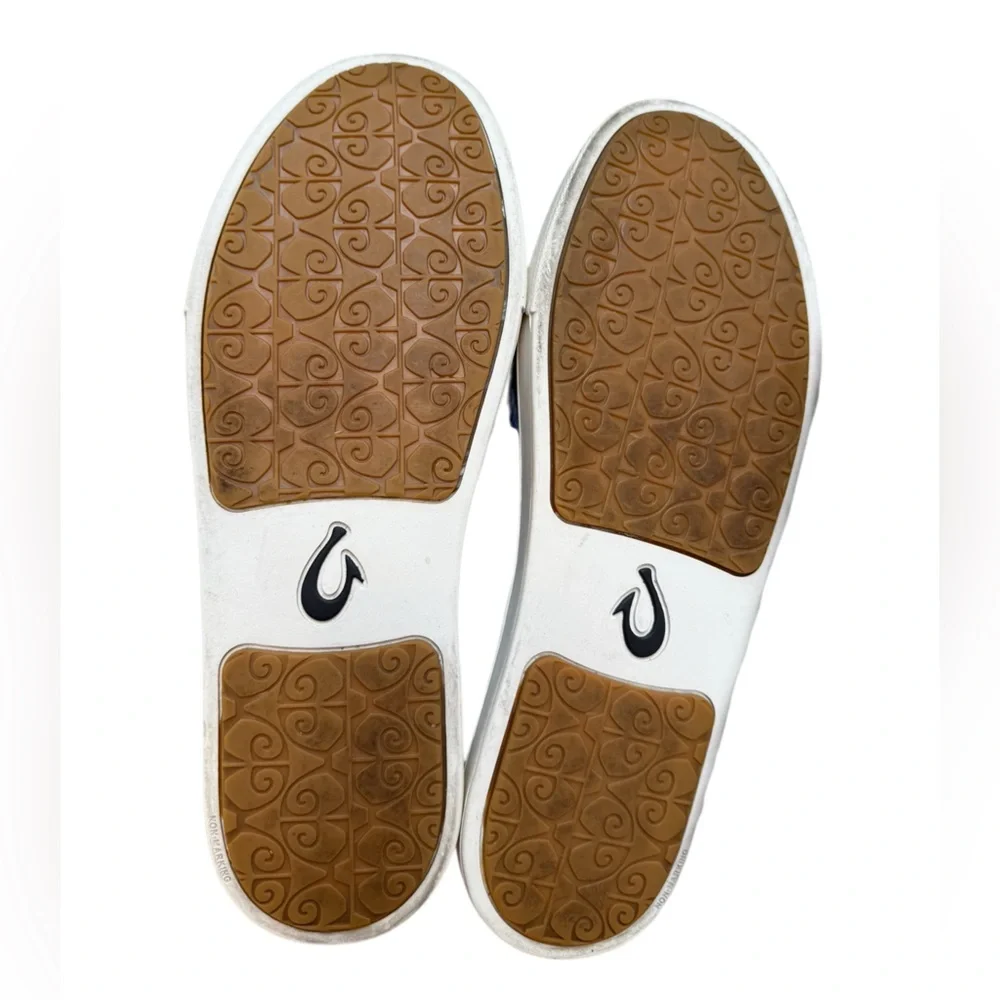 Olukai Ladies 9 Pehuea Blue Mesh Slip-on Flats - Picture 12 of 12